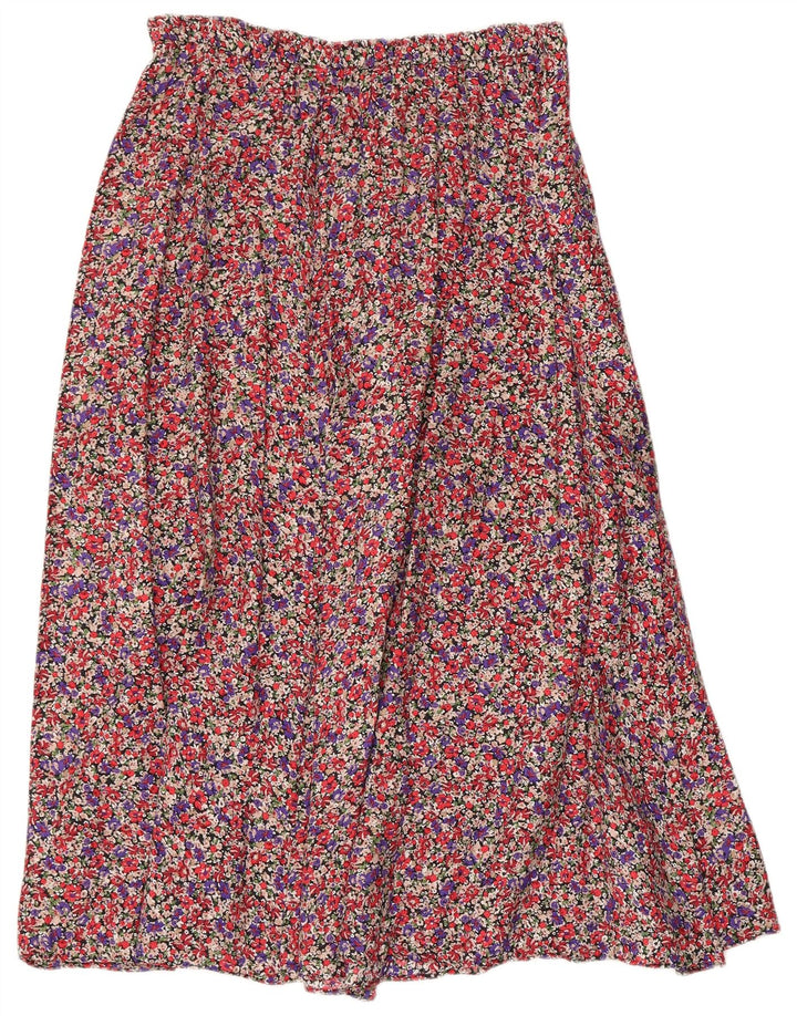 Zara Damen-A-Linien-Rock, groß, W32, mehrfarbig, Blumenmuster