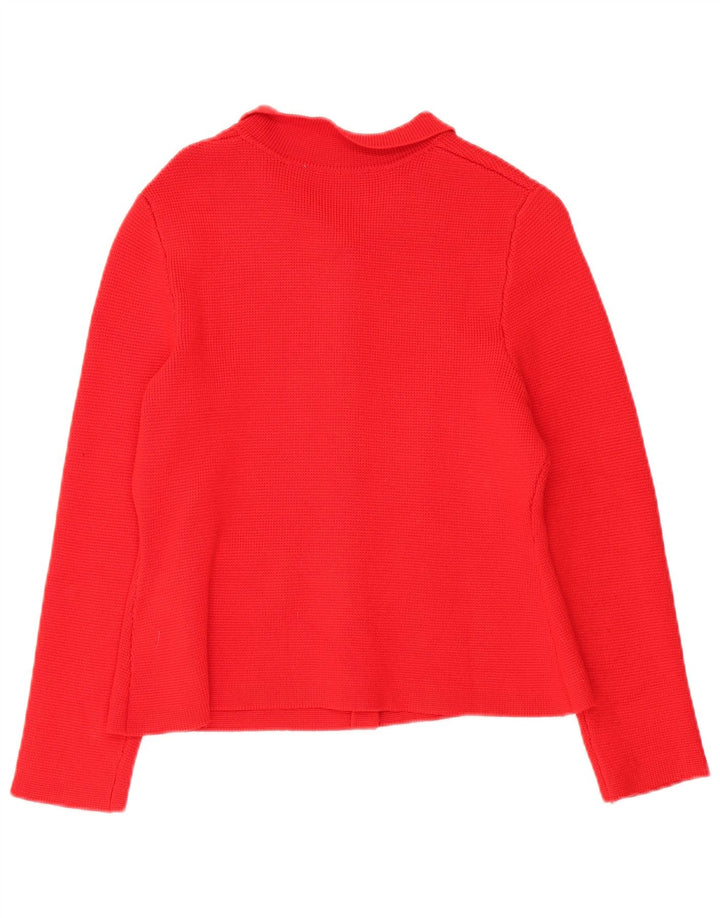 Zara Damen-Cardigan-Pullover UK 14 Mittelrote Viskose