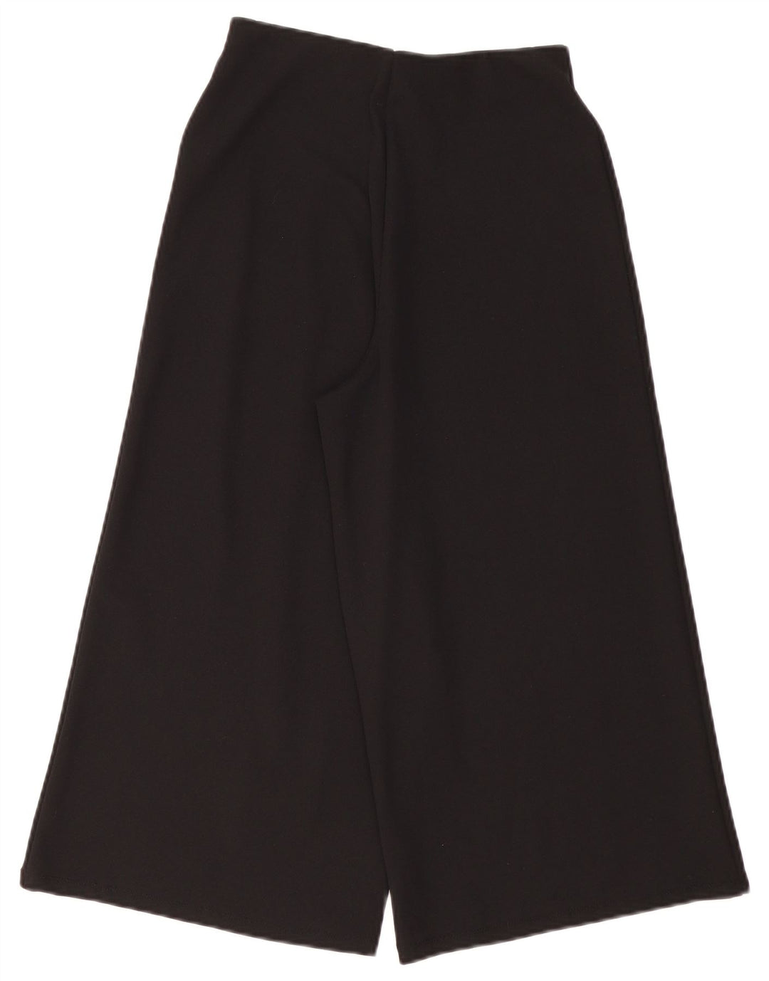 ZARA Damen Capri-Hose mit weitem Bein, Größe S, W26, L20, Schwarz, Polyester