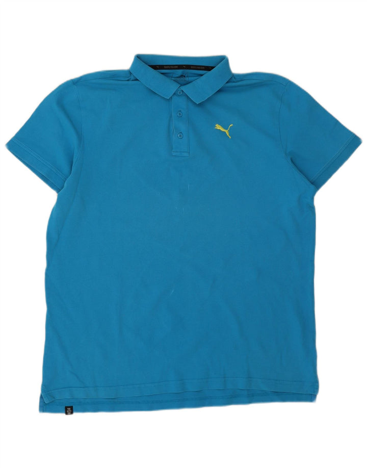 Puma Herren Poloshirt XL Blau Baumwolle