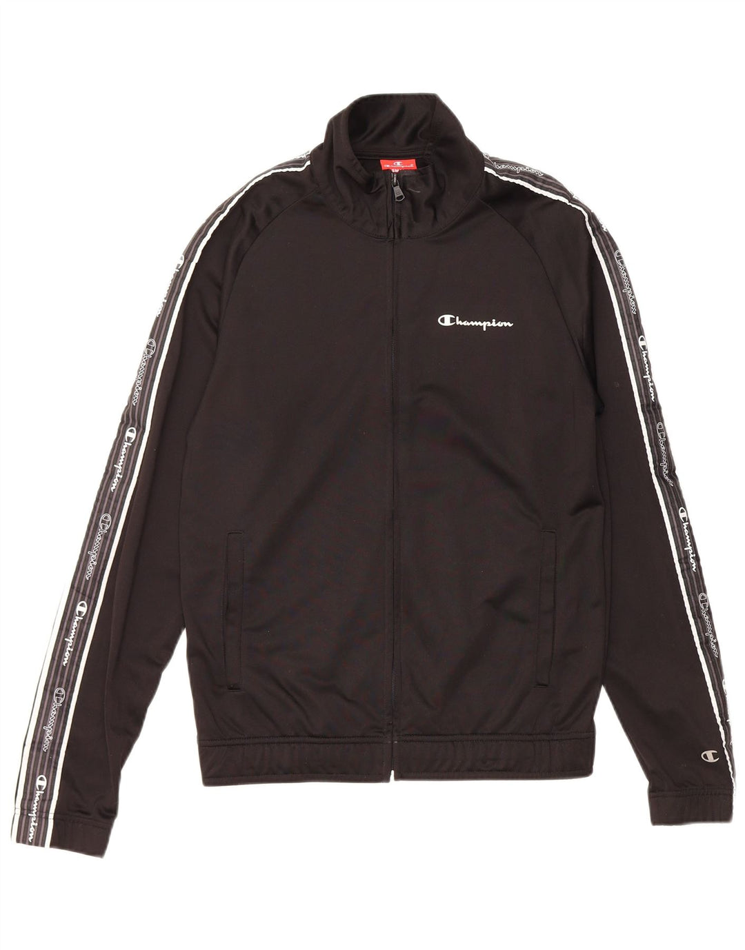 Champion Herren-Trainingsanzugoberteil mit Grafik, Größe S, Schwarz, Polyester