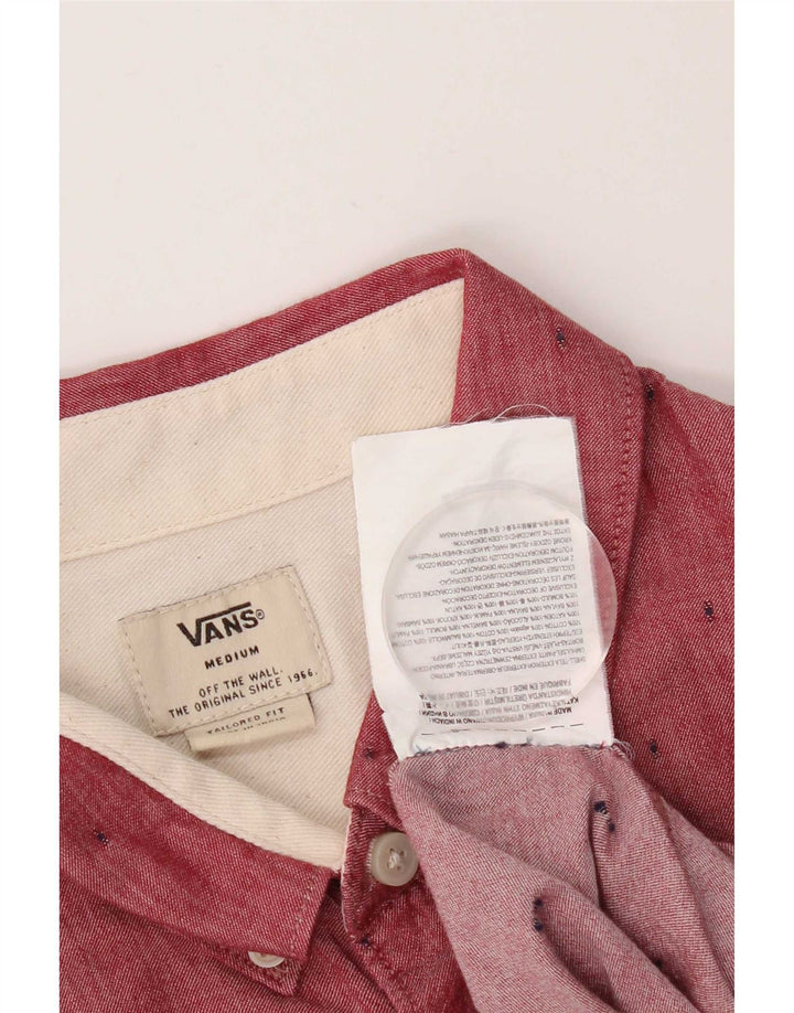 Vans Herren-Hemd aus mittelroter, gefleckter Baumwolle