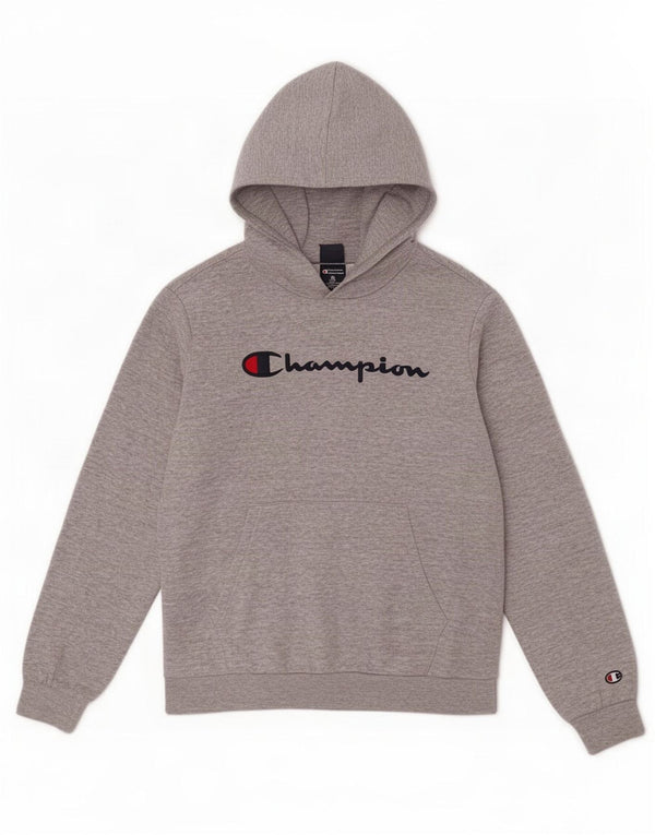 Champion Kapuzenpullover mit Grafik für Jungen, 15–16 Jahre, 2XL, grau gefleckte Baumwolle