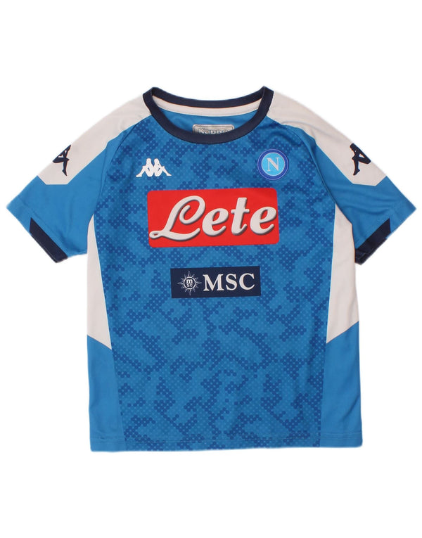 Kappa Jungen-T-Shirt mit Grafik, 4–5 Jahre, blaues Farbblockdesign