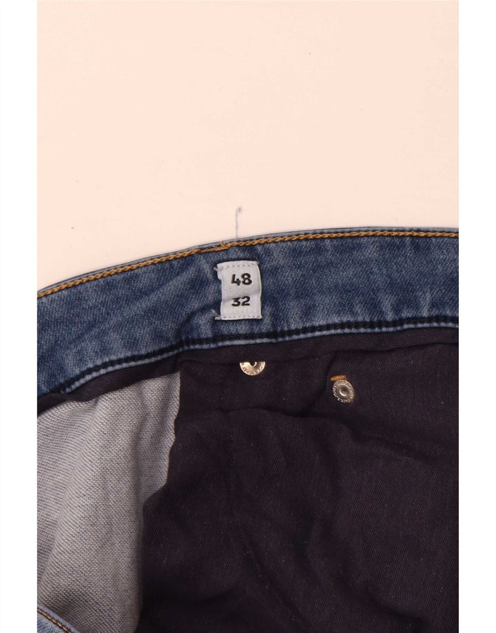 Jack & Jones Herren Straight Jeans W48 L30 Blaue Baumwolle