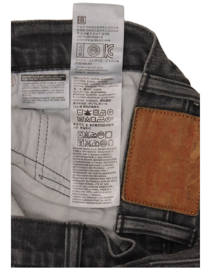 Levi's Herren 511 Slim Jeans W38 L32 Graue Baumwolle