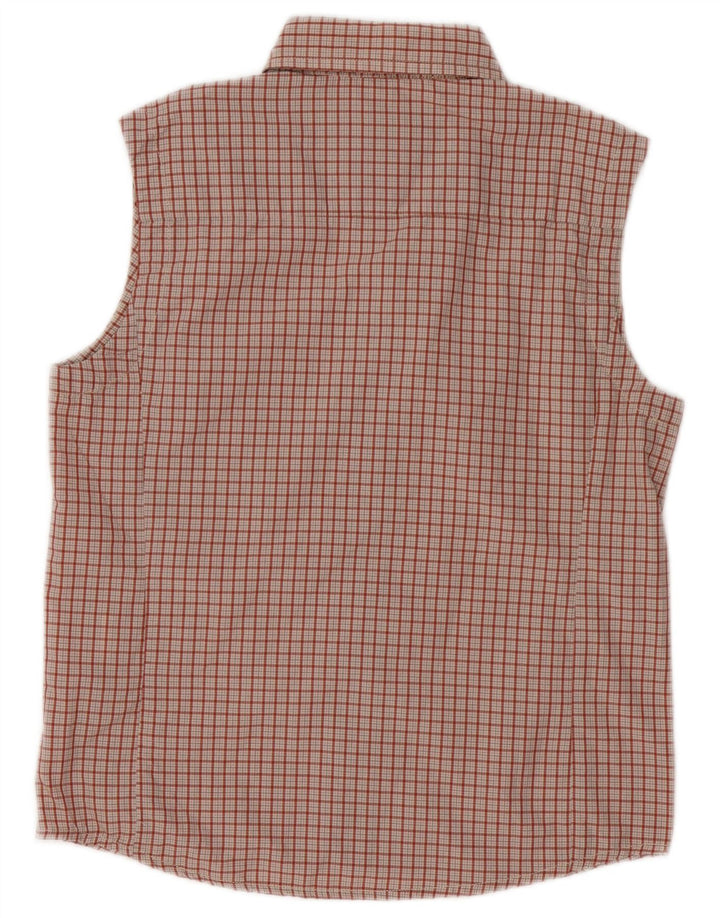 Bailo Damen ärmelloses Hemd UK 14 Medium Red Check Polyamid