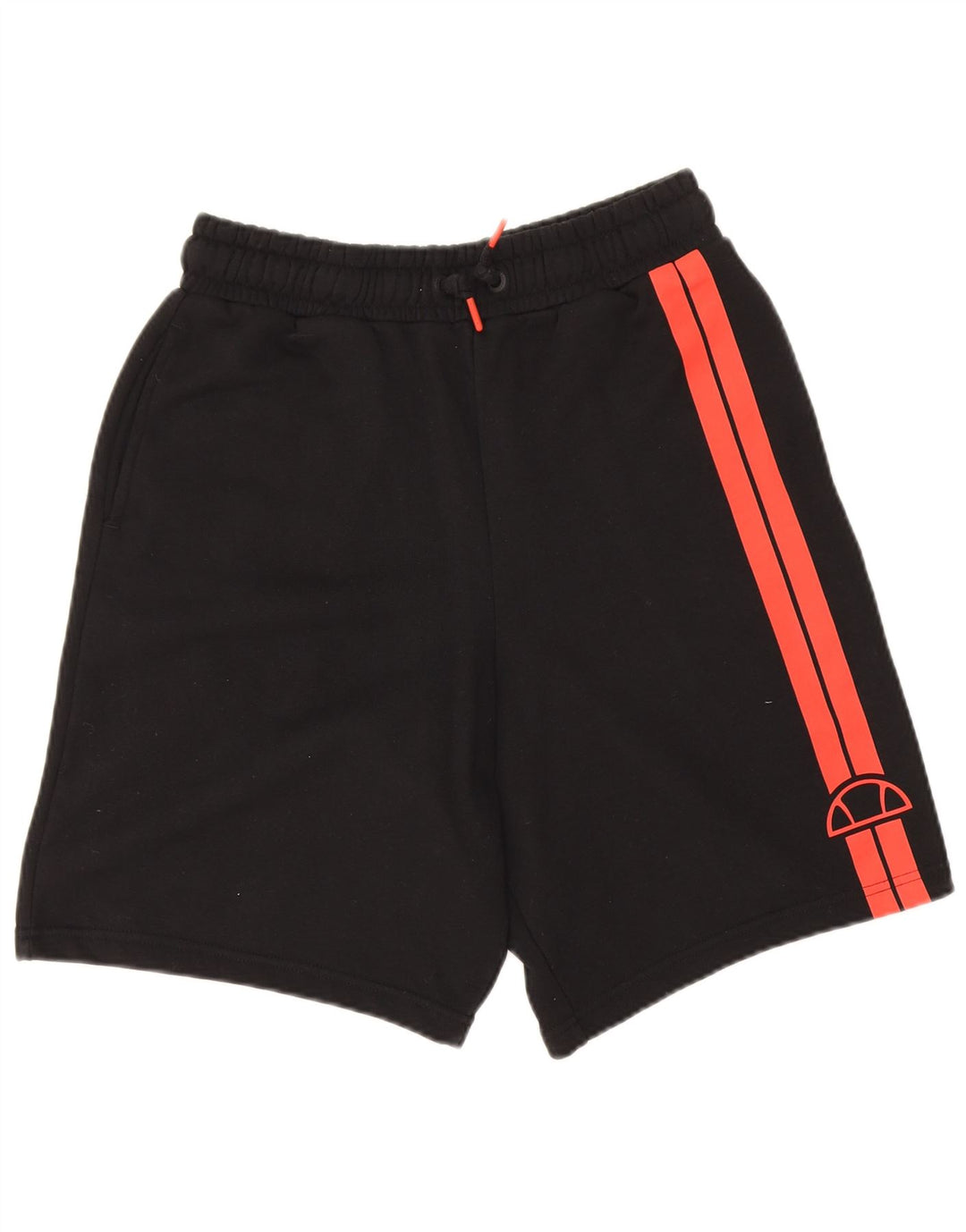 Ellesse Herren-Sportshorts, klein, schwarz, gestreift, Baumwolle