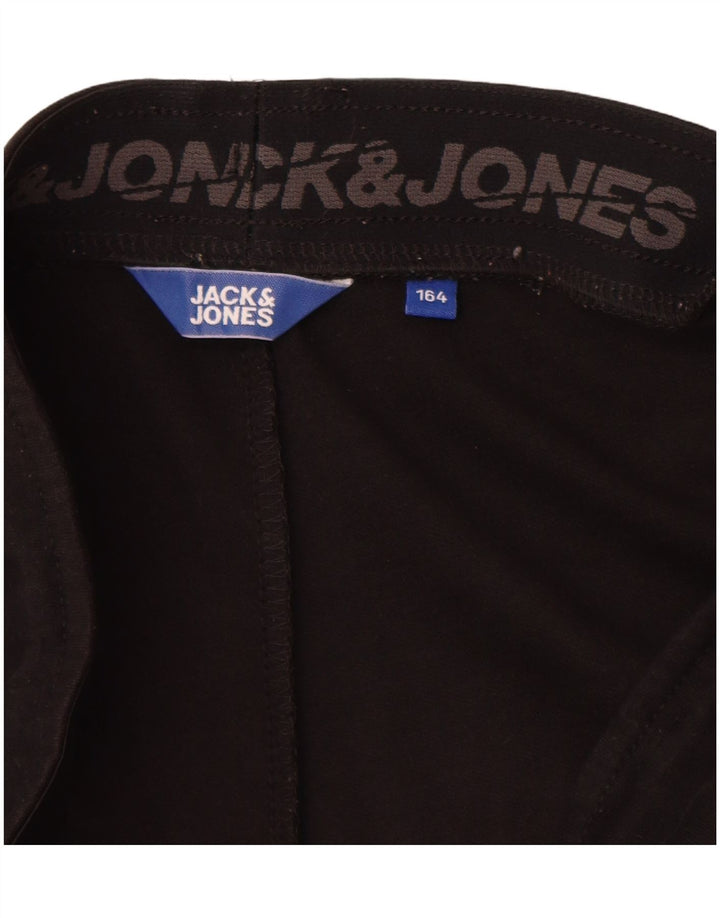 Jack & Jones Jungen-Trainingshose, Jogginghose, 13–14 Jahre, schwarzes Polyester