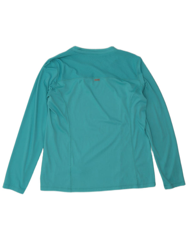 Columbia Damen Top Langarm UK 18 XL Türkis Polyester