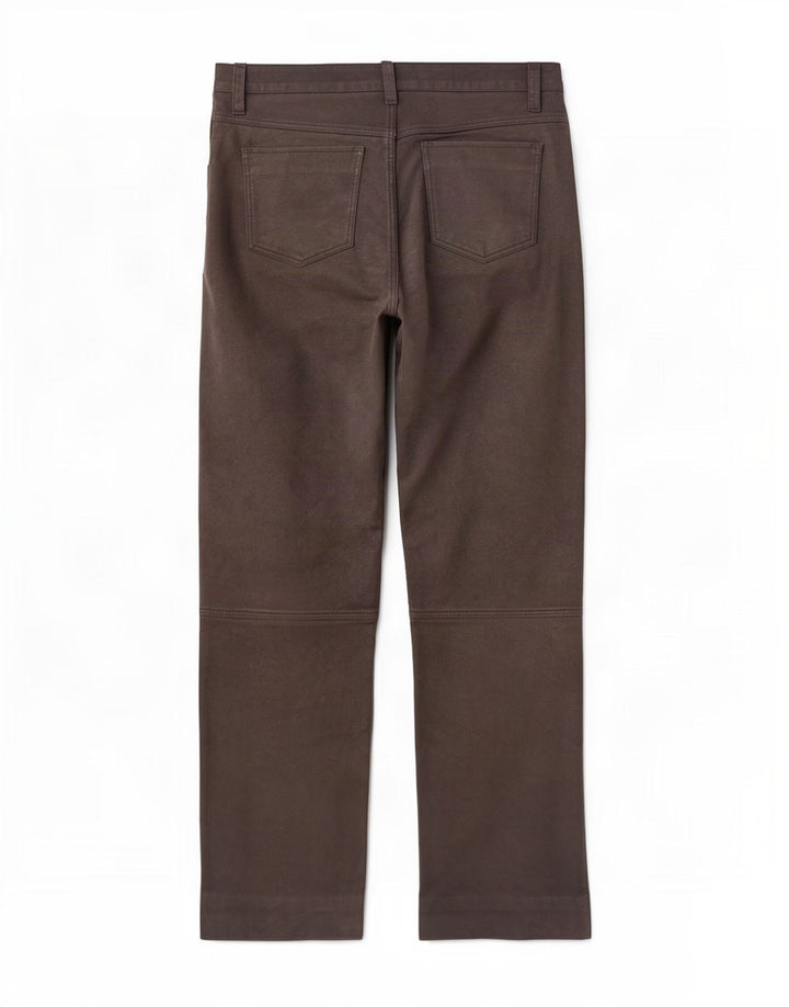 Vintage Herren gerade Lederhose W34 L32 Braun