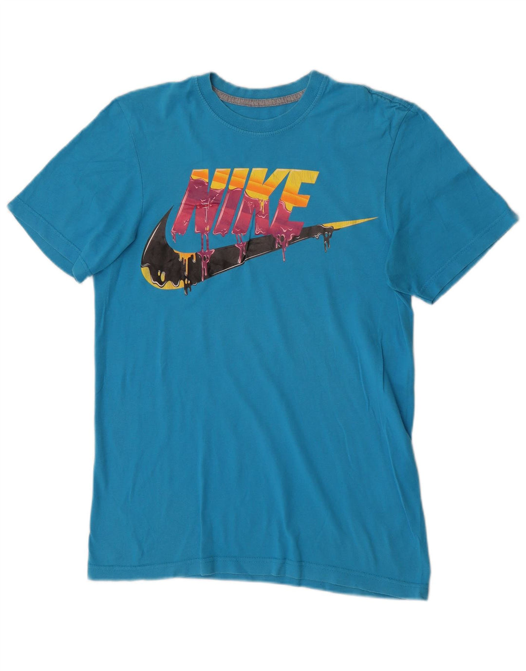 Nike Herren-T-Shirt mit normaler Passform, Grafik, Größe S, Blau, Baumwolle