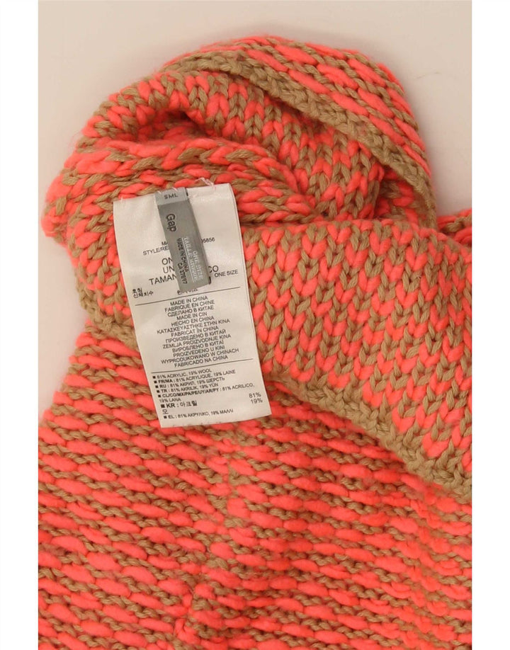 Gap trägerloses Strickoberteil für Damen, Einheitsgröße, orange gestreift, Acryl