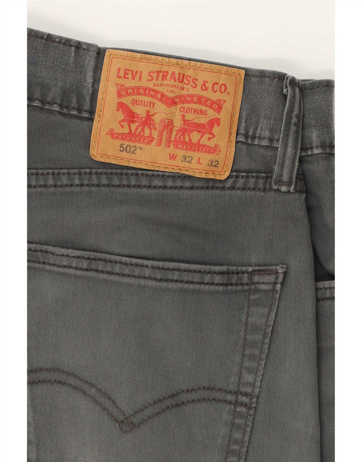 Levi's Herren 502 Tapered Jeans W32 L32 Graue Baumwolle