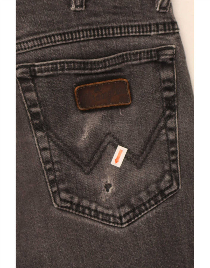 Wrangler Herren Texas Stretch Straight Jeans W33 L34 Graue Baumwolle