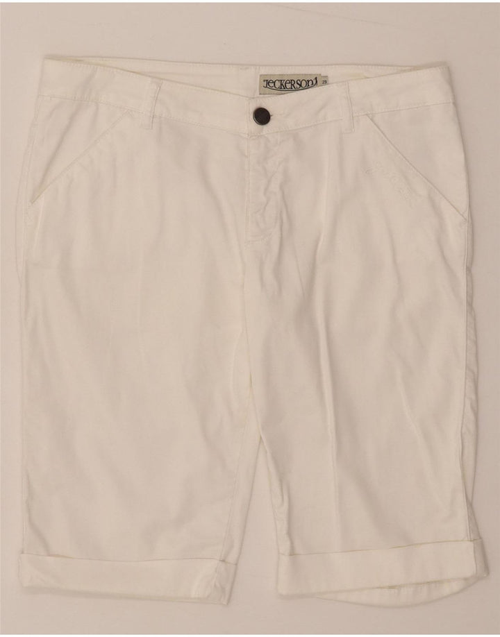 Jeckerson Damen Freizeitshorts W29 Mittelweiße Baumwolle