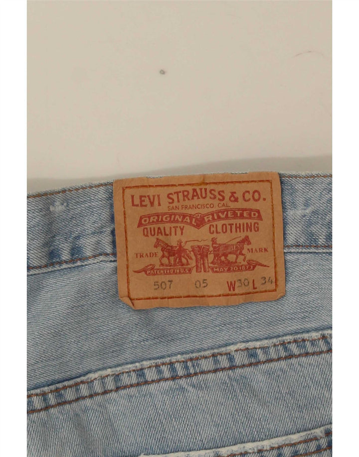 Levi's Herren 507 Denim Bermuda Shorts W30 Mittelblau