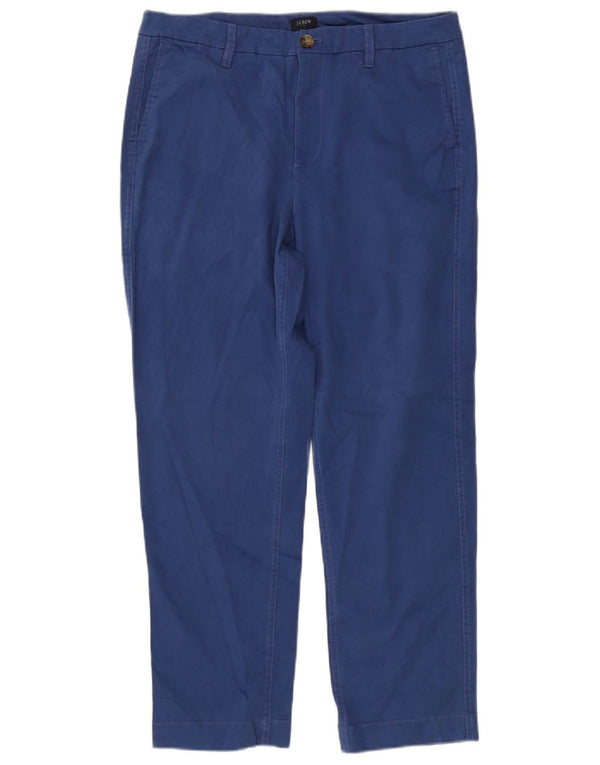 J. Crew Damen Tapered Chino-Hose US 10 Large W32 L27 Blaue Baumwolle