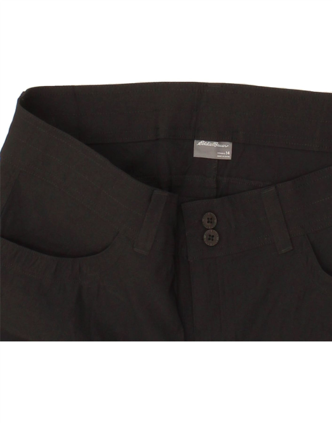 EDDIE BAUER Womens Cargo Shorts US 14 XL W36  Black Nylon Vintage Eddie Bauer and Second-Hand Eddie Bauer from Messina Hembry 