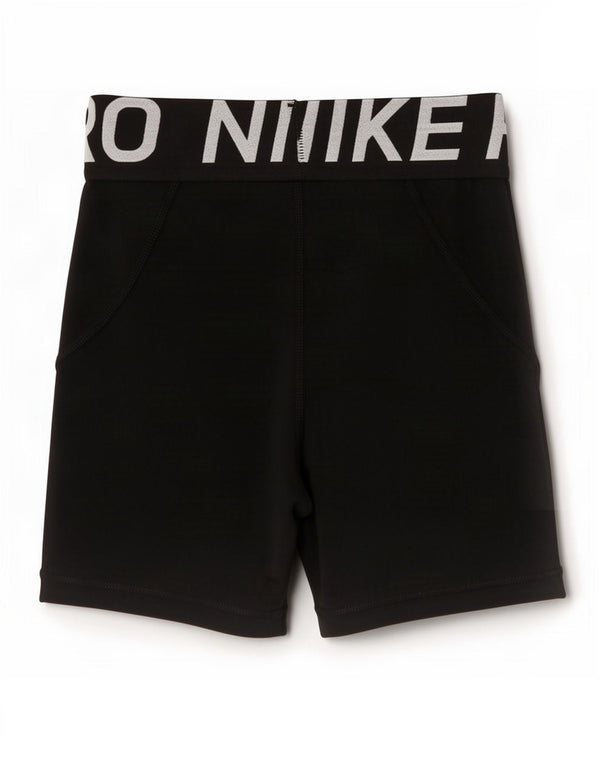 Nike Damen Dri Fit Graphic Sport Shorts UK 4 XS Schwarz Polyester