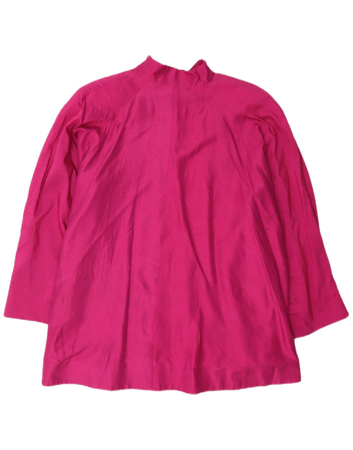 Mondrian Damen Übergroßer Mantel UK 16 Large Pink Rayon
