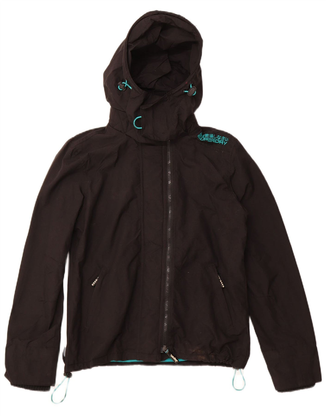 SUPERDRY Damen The Windcheater Windjacke UK 14 Medium Schwarz