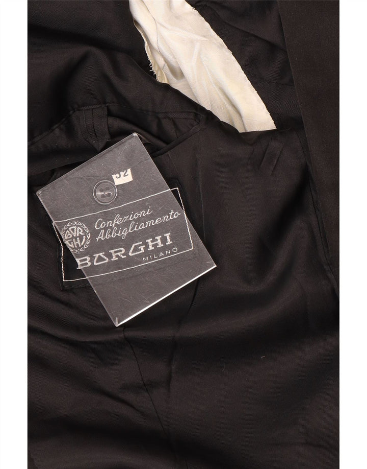 Vintage Herren 1 Knopf 2-teiliger Anzug IT 52 XL W32 L30 Schwarz