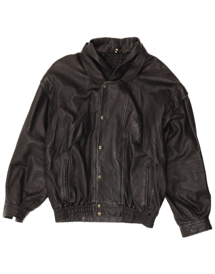 SAMANTA Herren Lederjacke IT 52 XL Schwarz