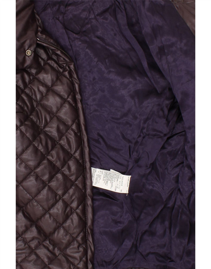BENETTON Womens Quilted Jacket IT 44 Medium Purple Polyester Vintage Benetton and Second-Hand Benetton from Messina Hembry 