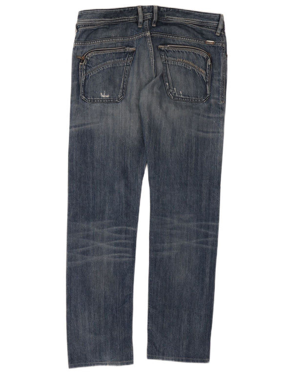 Diesel Herren Poiak Distressed Straight Jeans W33 L34 Blaue Baumwolle