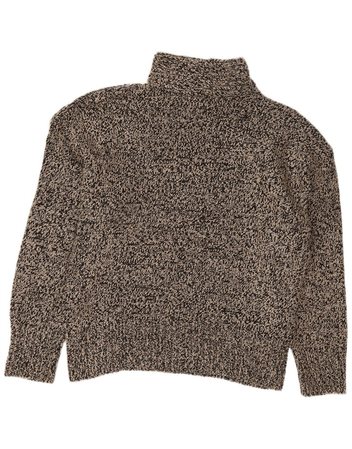 Zara Damen-Pullover mit Rollkragen, Gr. 14, Mittelschwarz, geflecktes Acryl