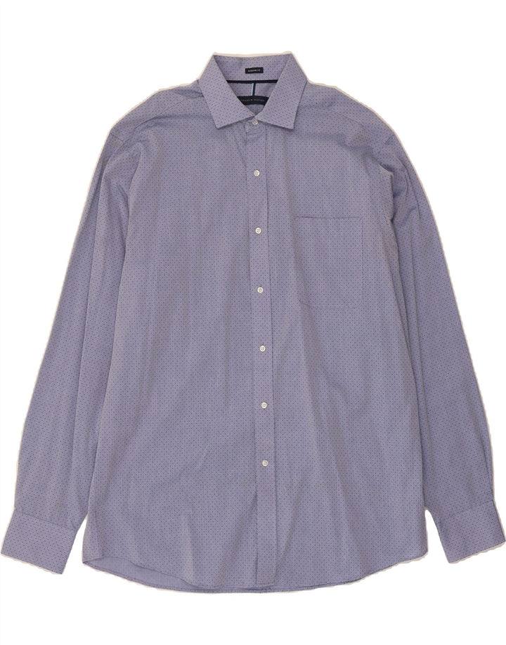 TOMMY HILFIGER Mens Regular Fit Shirt Size 16 1/2 Large Blue Spotted Vintage Tommy Hilfiger and Second-Hand Tommy Hilfiger from Messina Hembry 