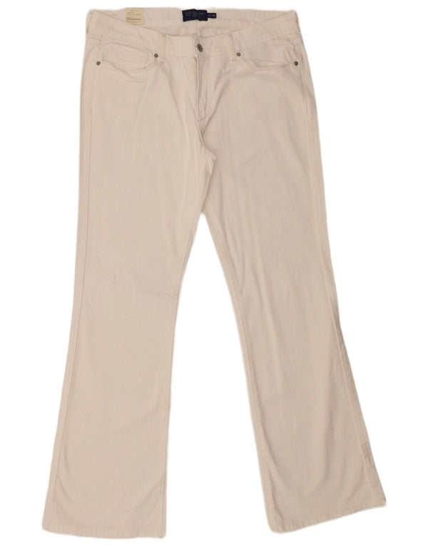 Levi's Damen Slight Curve Bootcut Jeans US 16 2XL W36 L33 Weiße Baumwolle