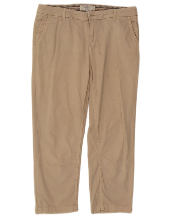 Fat Face Damen Caprihose UK 10 Small W28 L22 Beige Baumwolle