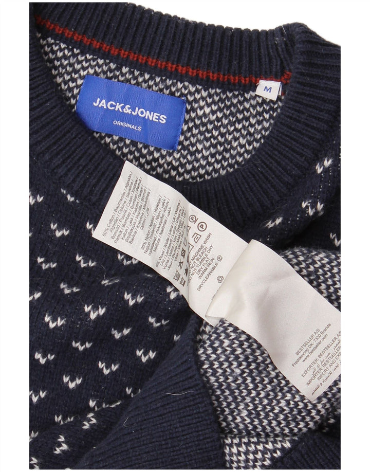 JACK & JONES Herren-Pullover mit Rundhalsausschnitt, mittleres Marineblau