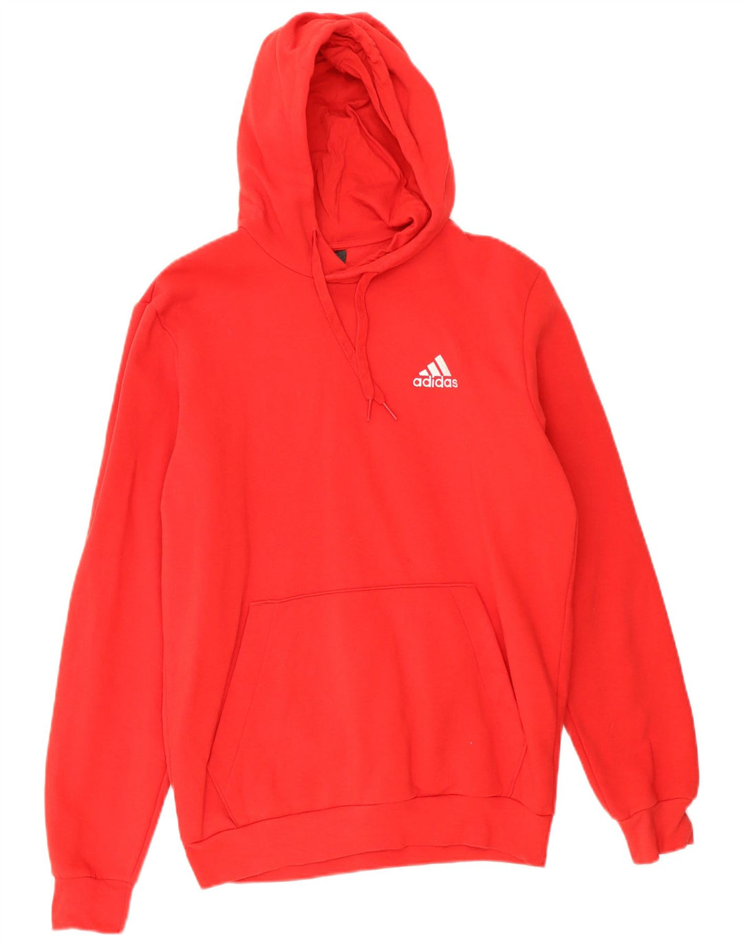 Adidas Herren Kapuzenpullover aus mittelroter Baumwolle