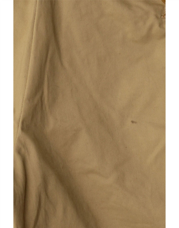 IZOD Mens Stretch Chino Shorts W34 Large Beige Cotton