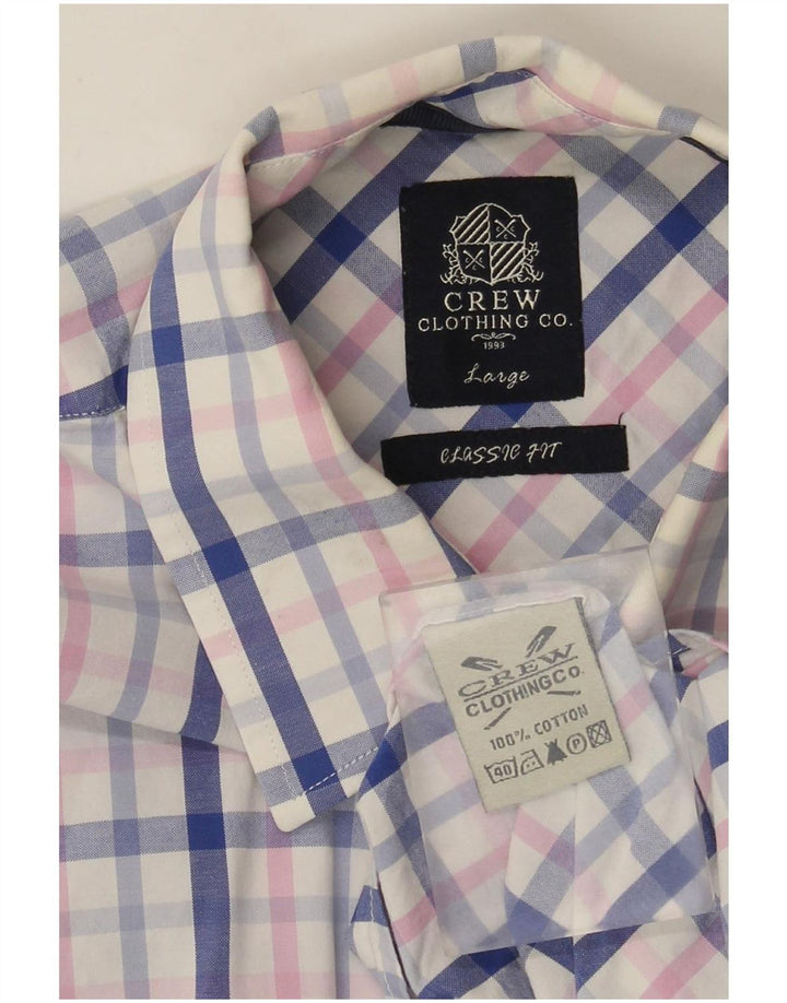 Crew Clothing Herren-Hemd mit klassischer Passform, groß, mehrfarbig, kariert, Baumwolle