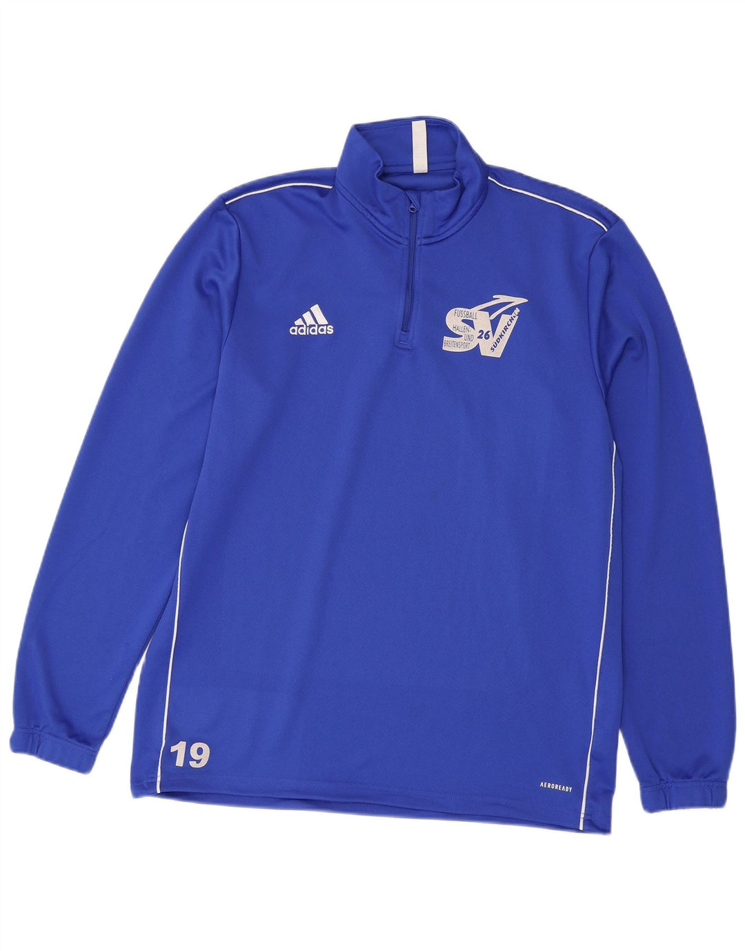 ADIDAS Herren Aeroready Graphic Zip Neck Pullover Trainingsanzug Top XL Blau