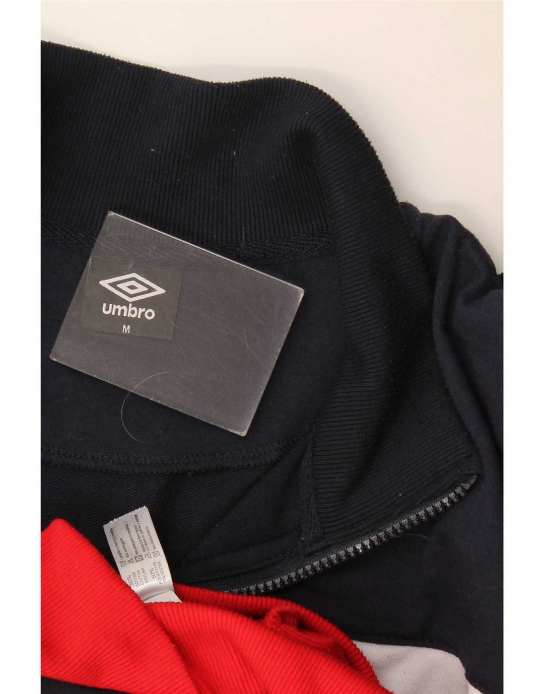 Umbro Herren-Trainingsanzug-Oberteil mit Grafik, mittlere marineblaue Farbblock-Baumwolle