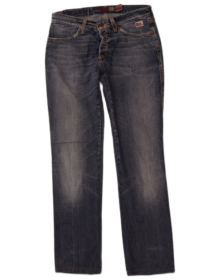 ROY ROGERS Damen Straight Jeans W29 L30 Blaue Baumwolle