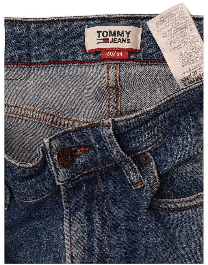 Tommy Hilfiger Herren Scanton Heritage Slim Jeans W30 L34 Blaue Baumwolle