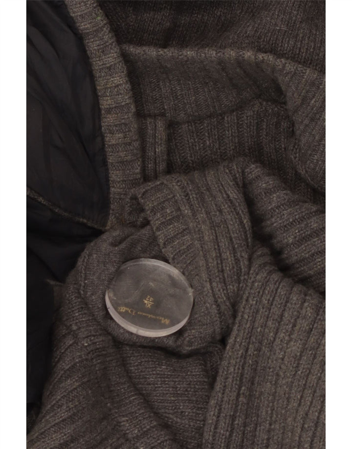 Massimo Dutti Herren Kapuzenstrick-Wendejacke UK 42 XL Grau