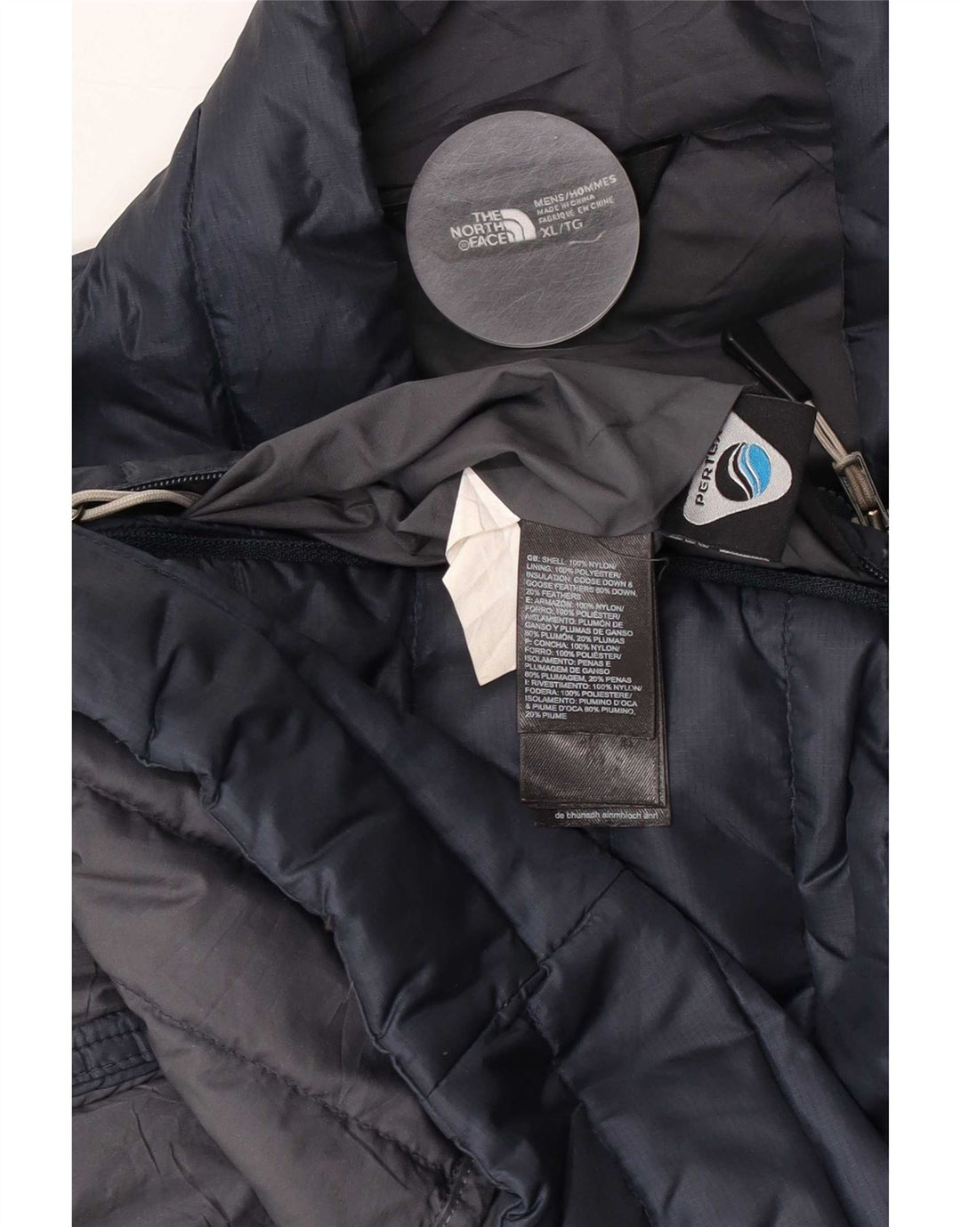The North Face Herren Wattierte Jacke UK 42 XL Marineblaues Nylon