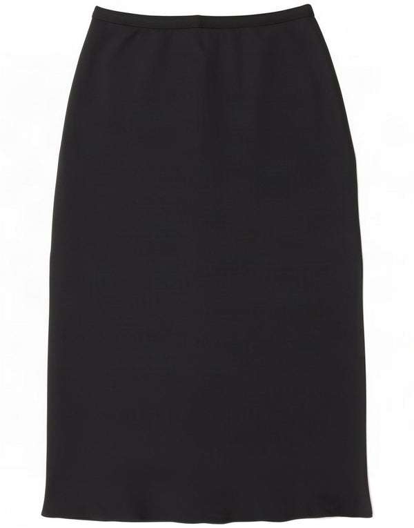 Marks & Spencer Damen Midirock UK 14 Large W32 Schwarz Polyester