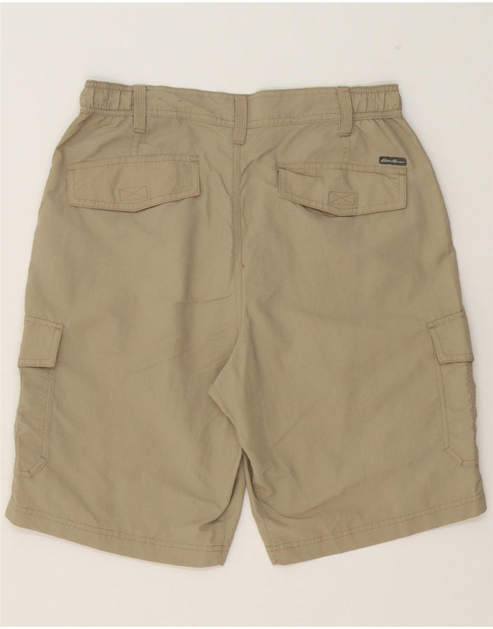 EDDIE BAUER Mens Cargo Shorts  W33 Medium  Khaki Polyamide Vintage Eddie Bauer and Second-Hand Eddie Bauer from Messina Hembry 