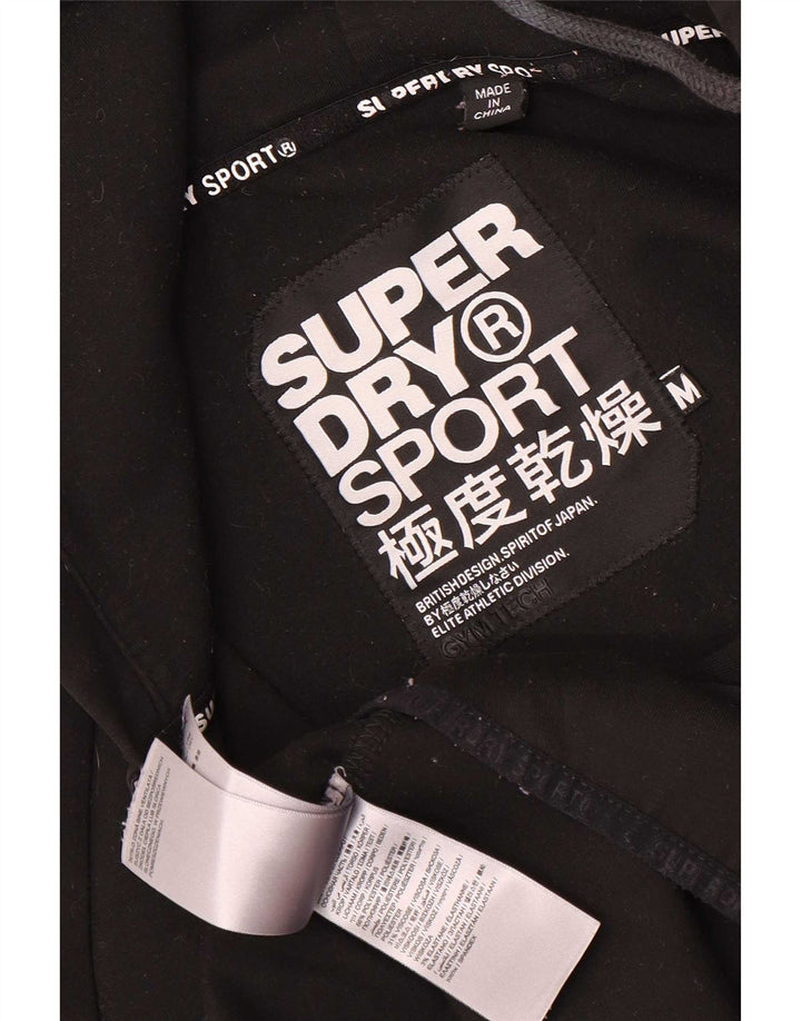 Superdry Damen-Kapuzenpullover mit Reißverschluss, UK 12, Mittelschwarz, Polyester