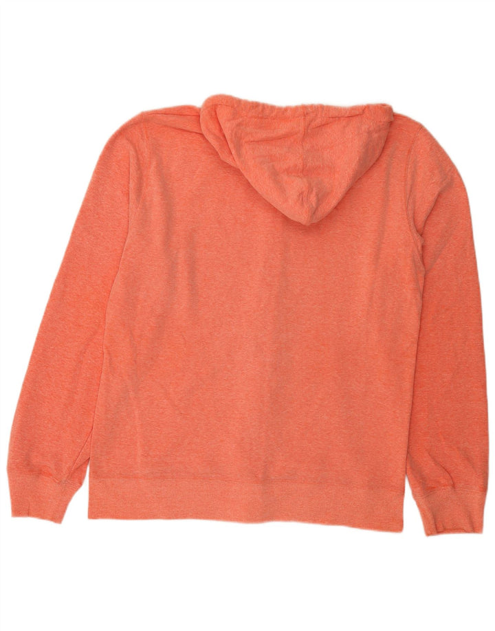 Zara Herren-Kapuzenpullover mit Reißverschluss, XL, Orange meliert