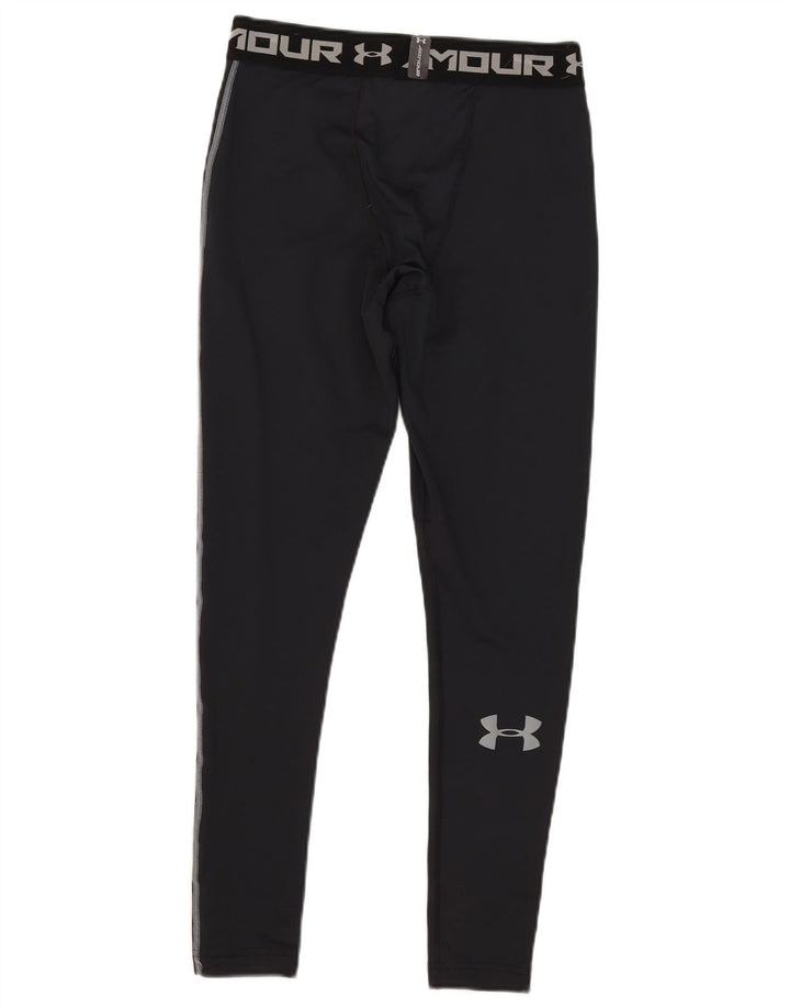 Under Armour Herren Cold Gear Grafik-Leggings, großes schwarzes Polyester