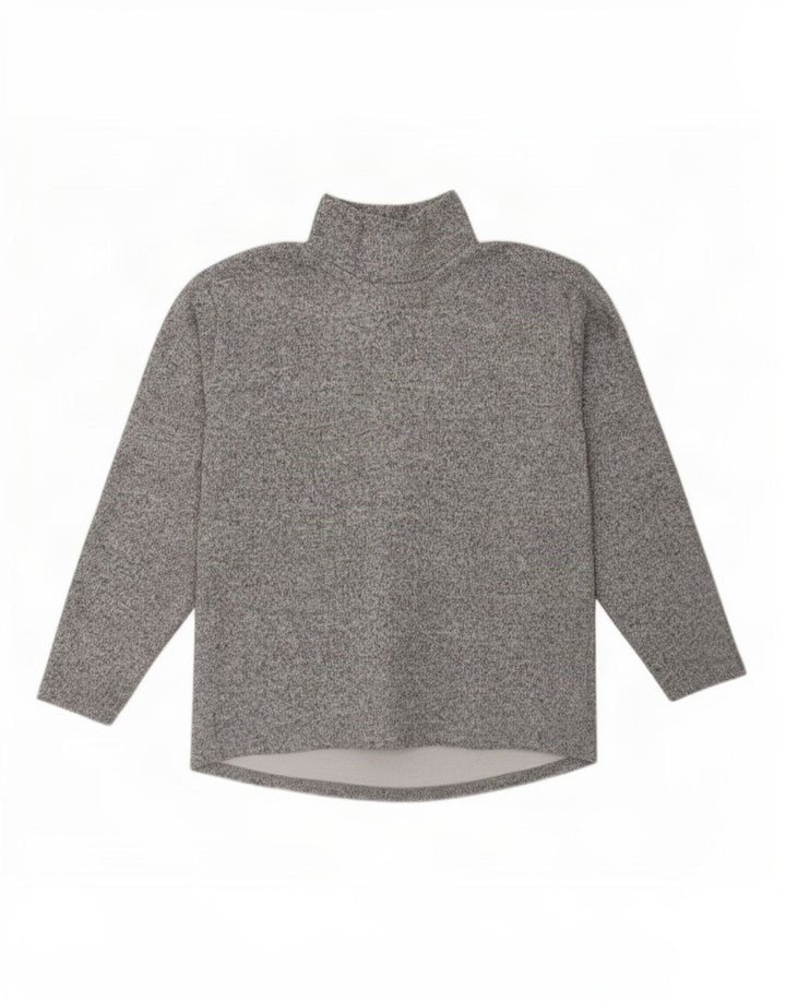 Zara Damen Übergroßes Top Langarm UK 10 Small Grau